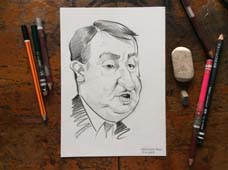  Шарж в рамке 20 лет бракосочетание